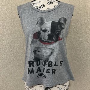 Forever 21 Trouble Maker Frenchy Muscle Workout Tank Top
